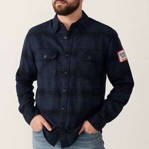 Sportiqe SZ XL Samuel Adams Boston Tap Room Plaid Flannel Button Down Shirt NWT
